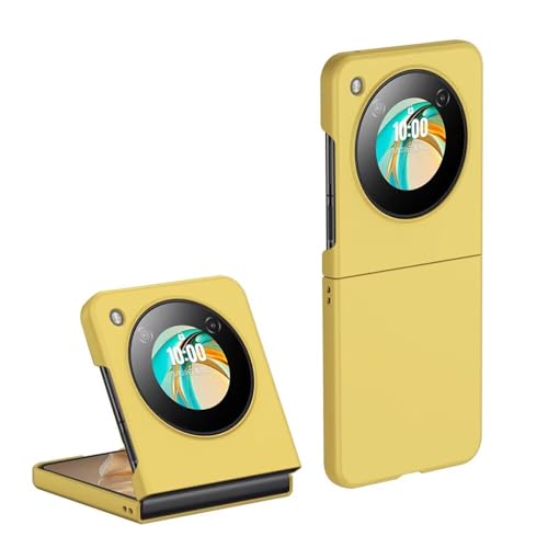 RankOne Funda de Teléfono para Nubia Flip 5G (6.9' Inches), Carcasa Rígida de Silicona para PC Anticaída y Antiarañazos - Amarillo