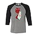 Plaid New Jersey Gnome Christmas Three-Quarter Raglan Sleeve Baseball Shirt Unisex Small Grey/Black