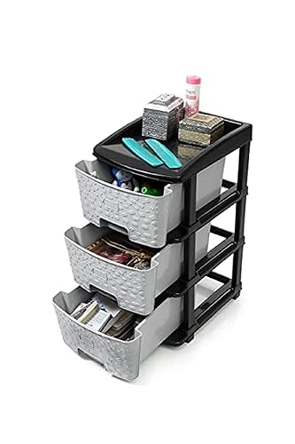 Image of Sweese 3-XL Drawer Multipurpose Drawer Plastic Modular Chest Storage Organizer Home, Office, Parlor, School, Doctors, Home and Kids(Dimension-30cmx38cmx61.30cm) (3XL)