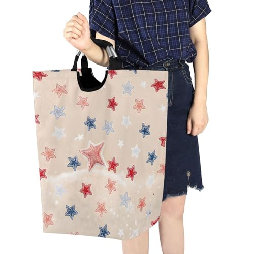 Panier à linge coloré 50L étanche et pliable avec poignées solides - 8