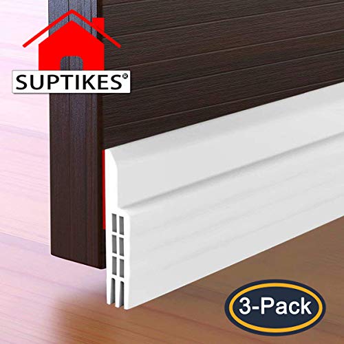 3 Pack Door Draft Stopper, Self-Adhesive Under Door Seal Fits for for Exterior
