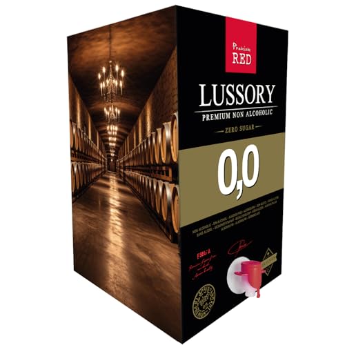 Vin Rouge et Blanc SANS ALCOOL 0,0 – LUSSORY PREMIUM | Bag-in-Box 10 litres | Plus de 13 bouteilles de 750 ml | Format économique avec robinet | SANS sucre, SANS alcool, FAIBLE en calories – vue 3