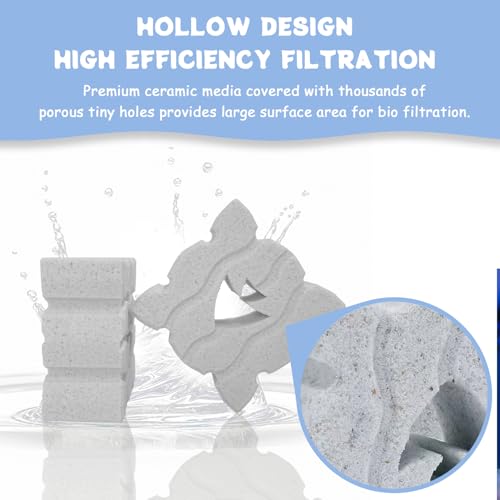 Image of SHIGATSU 18 Pack Aquarium Bio Media Ceramic Filter Media Blocks for Marine and Freshwater Pond Fish Tank, Aquarium Filter Media