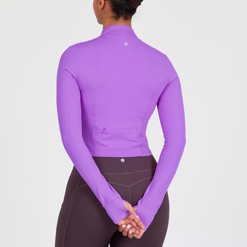 Image of YITTY Active Women's Ultraluxe Full Zip Jacket, Athleisure, 4-Way-Stretch, Thumbholes