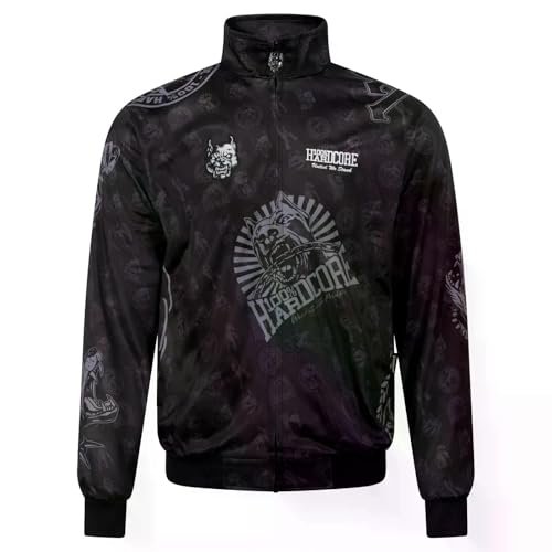 100% Hardcore Veste de survêtement « Legacy » pour homme - Noir Gabber, Noir , L