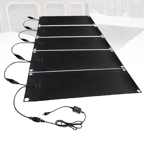 LwiftGal Tapete para Derretir Nieve para Exteriores, Tapetes Calefactados para Derretir Nieve, Alfombra Calefactada Antideslizante para Hielo Y Nieve con Cable De AlimentacióN 5pcs-25 * 76cm
