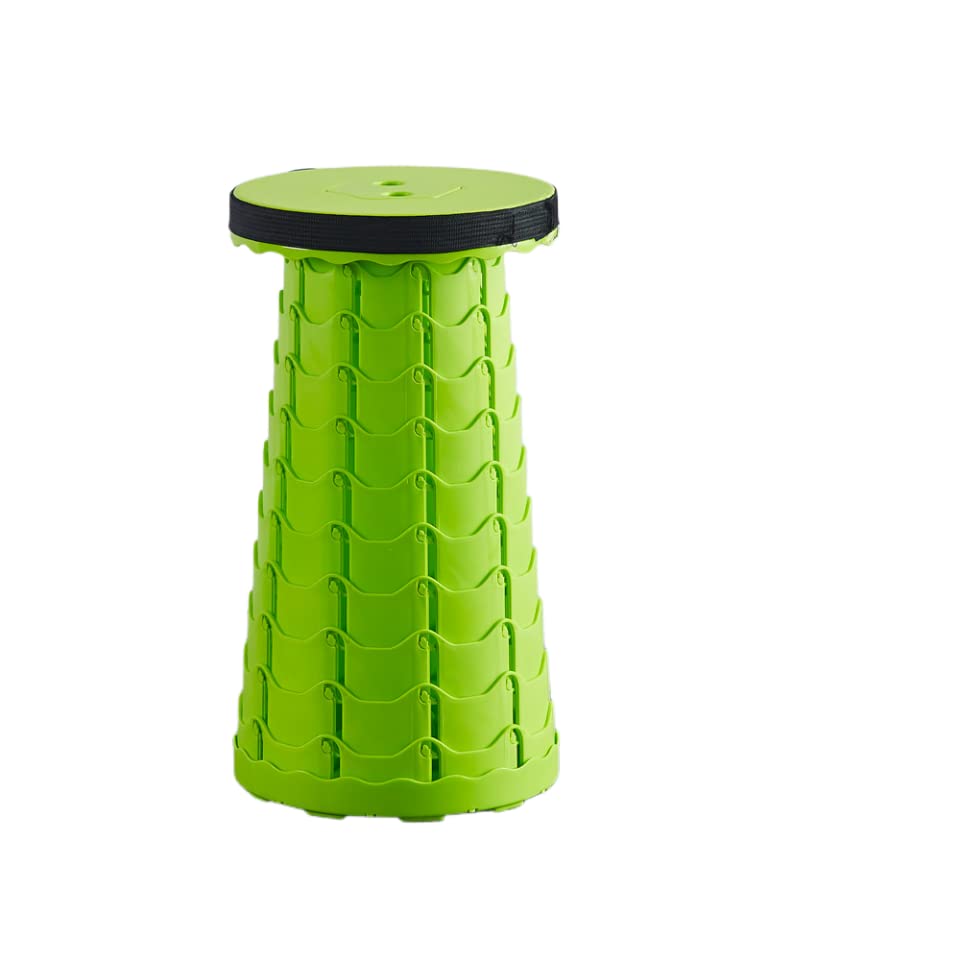 Photo 1 of Upgraded Retractable Stool Portable Stool, Lightweight Camping Stool with a Load-Bearing Capacity of 400 pounds, Adult Camping, Fishing, Hiking, Barbecue, Lightweight and Sturdy (Green 1 pcs)