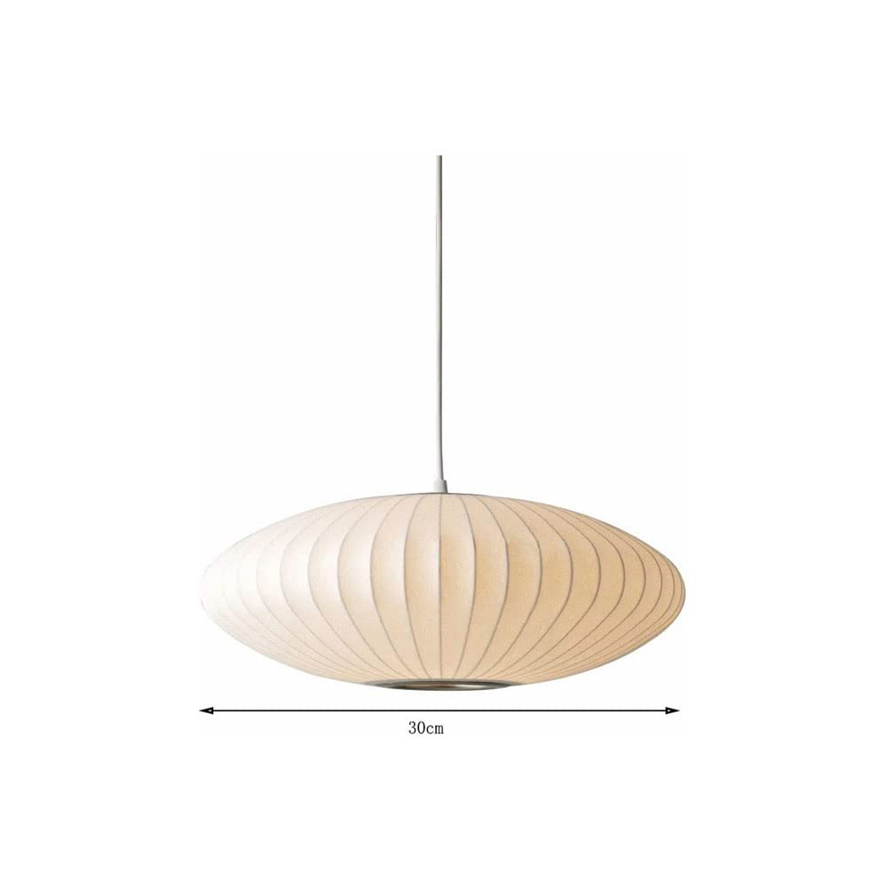 Nowoczesna jedwabna lampa wisząca - jednogłowa kula, styl japoński, idealna do salonu, sypialni, hotelu, kawiarni. Minimalistyczna lampa wisząca.