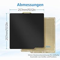 BIQU Glatte PET+strukturierte PEI-Bauplatte,Flexibles Druckbett 257x257mm – Ansicht 7