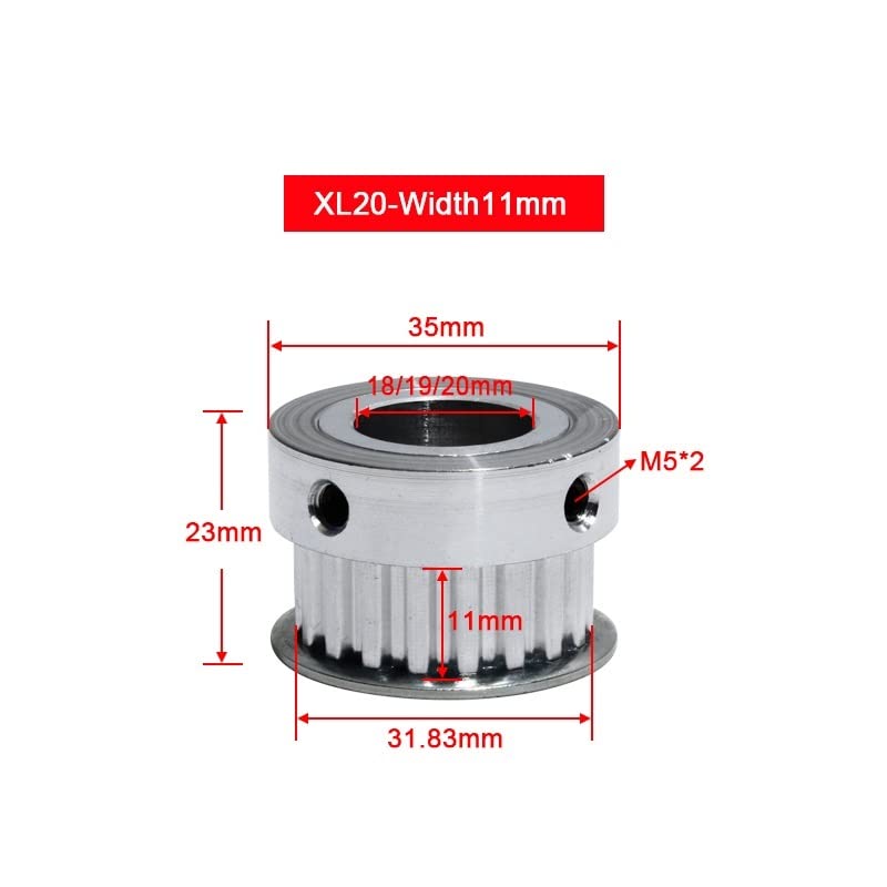 Puleggia dentata, Cinghia XL 20T 20 denti Larghezza 11 mm Diametro foro 18/19/20 Tipo di trasmissione(20mm)