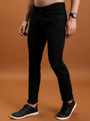 Image of Highlander Men's Straight Fit Jeans | Mid Rise | Stretchable | Designed for Comfort & Ease of Movement| Jeans for Man
