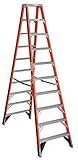 10 ft Fiberglass 375 lb Capacity Twin Stepladder IAA