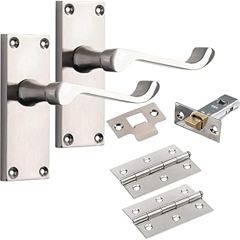 IRONZONE Victorian Scroll Lever Door Handles Set Cover