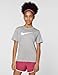 Nike Big Kid's Legend Dri-Fit T-Shirt, Tumbled Grey/Flat Silver/Heather, Large