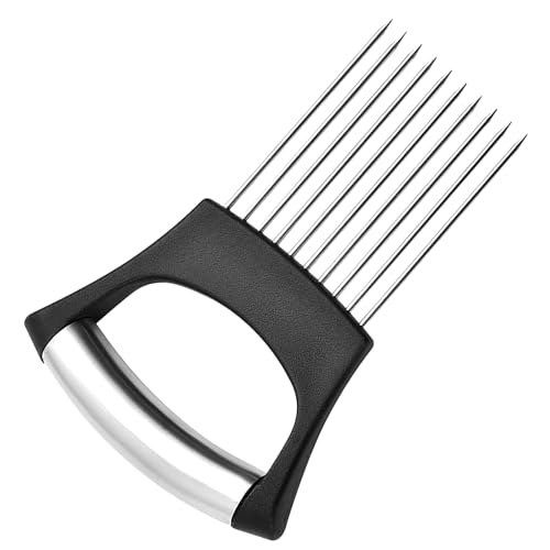 Rumyve Stainless Steel Onion Rack Slicer,Food Vegetable Shredder Tool, Multi-Functional Kitchen Utensil Fruit and Vegetable Helper, Meat Loosening Needle Kitchen Gadget Rumyve Stainless Steel Onion Rack Slicer,Food Vegetable Shredder Tool, Multi-Functional Kitchen Utensil Fruit and Vegetable Helper, Meat Loosening Needle Kitchen Gadget