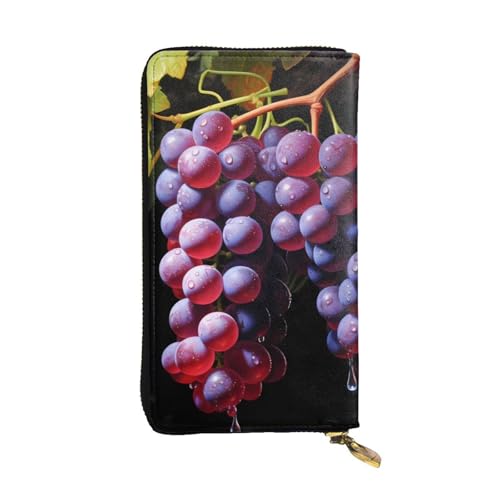 Leather Wallet - Stylish and Durable Wallet for Women with Multiple Compartments and Zipper Design Fresh Grapes Picture