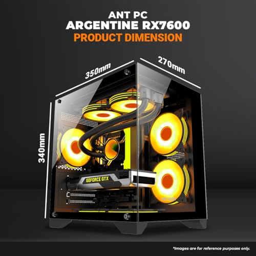 Image of Ant PC Gaming Pc Argentine AL14400 Core i5 14400 |B760 Chipset WiFi + Bluetooth|16GB DDR5 5200Mhz | RTX 3050 8GB |1TB M.2 Nvme SSD|120MM Fan CPU Cooler|Mid Tower RGB Cabinet |Windows 11 Home Trial