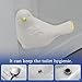 2Pcs Bird-Shaped Toilet Bolt Cover Decoration, Toilet Bolt Covers Tool Bathroom Accessories Easy Installation, Cute Design Style White Decoration for Bottom