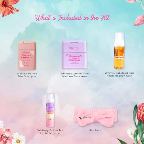 Image of Whimsy Beauty Gentle Care Skin & Hair Essential Kit for Kids & Pre-Teens | Kids Shampoo, Sunscreen, Moisturizer & Foaming Body Wash | Daily Care Kit | Pack of 5