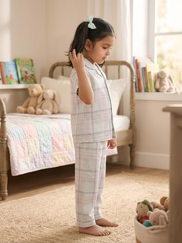 Image of POLKA TOTS 100% Pure Cotton Half Sleeve Night Suit for Kids, Girls & Boys | Cotton Pyjama Set | Unisex Night Dress for Children | Night Suit for Girls |Sleepwear for Kids | Winter Night Dress for Boys