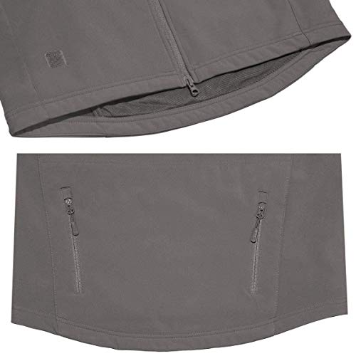 FREE SOLDIER Herren Winterjacke Military Softshell Jacken Outdoor Fleecefutter Winddichte Wasserdichte Jacke mit Kapuze Warme Taktische Jacken mit Mehreren Taschen für Jagdausflüge (Grün,2XL)