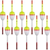 FUSIGO Slip Bobbers for Crappie Fishing Floats and Bobbers Wood Slip Floats Stick Bobbers for Crappie Panfish Walleyes Trout Bass Fishing,5/10pcs