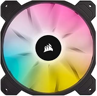 Corsair iCUE SP140 RGB ELITE Performance 140 mm PWM Single Fan (CORSAIR AirGuide Technology, Eight Addressable RGB LEDs, Low-Noise 18 dBA, PWM-Controlled, Up to 1,200 RPM & 68.1 CFM) Black