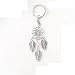 Produktbild Daliuing Blätter Daman Schlüsselanhänger Dream Catcher Schlüsselhalter Keychain Schlüsselbund American Indian Traumfänger Auto Handtaschenanhänger Dekor (Pink)