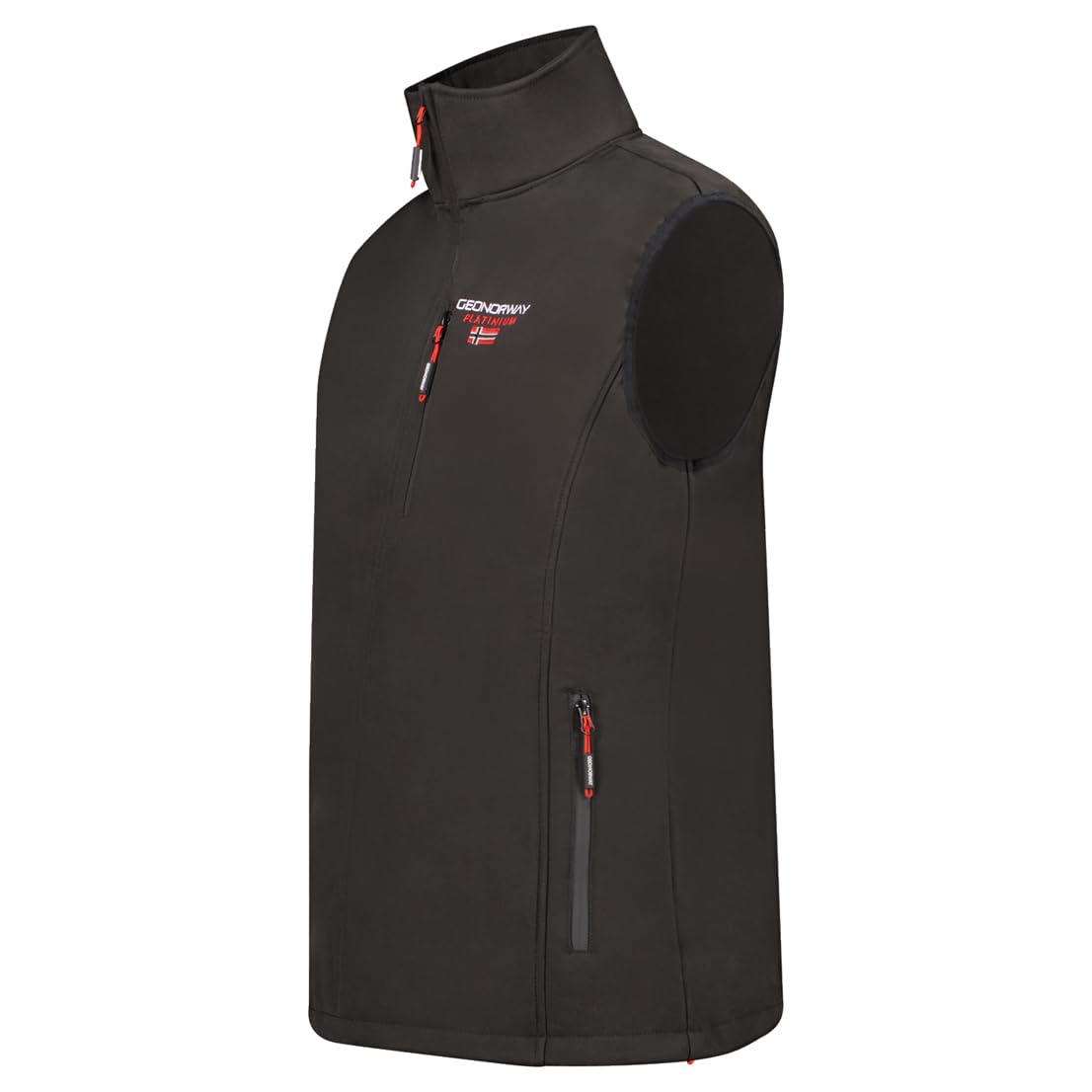 Geographical Norway VAKITO Hombre - Softshell sin mangas a prueba de viento y ligero, chaleco con cremallera al aire libre ideal para senderismo y actividades al aire libre