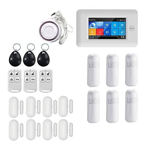 PG-106 4G GSM GPRS Inalámbrico Sistemas de alarma seguridad for el hogar inteligente APP Control remoto for, Kit/juego de bricolaje(YS021-PG-106-4G-WH-R)