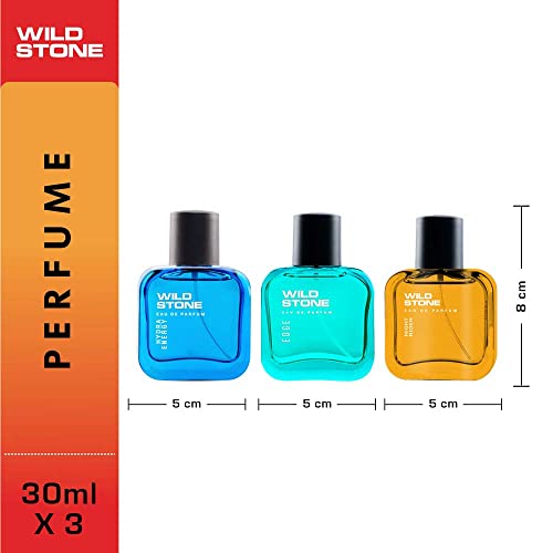 Image of Wild Stone Edge, Hydra Energy and Night Rider Long Lasting Eau de Parfum for Men, Pack of 3 (30ml each)