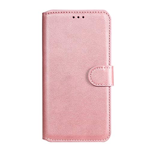 BSKR AYYD for Vivo-Y50 / Y30 Classic Calf Texture PU + TPU Horizontal Flip Leather Case, with Holder & Card Slots & Wallet (Color : Rose Gold)