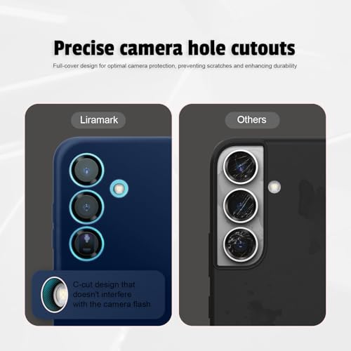 Image of LIRAMARK Liquid Silicone Soft Back Cover Case for Samsung Galaxy S25 Plus / S25+ 5G (Midnight Blue)