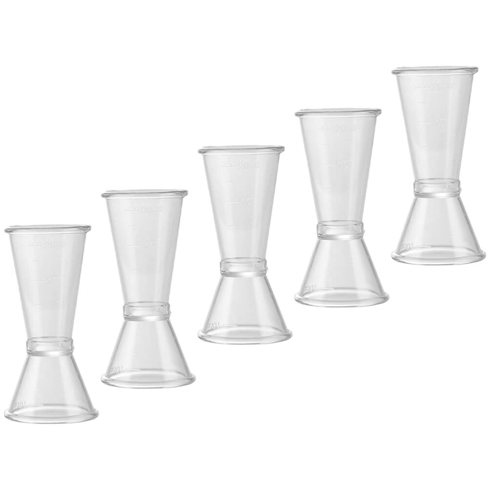 iplusmile 5pcs Double Jigger Measuring Cups Ergonomic Design for Precise Alcohol Measurement for Home Bars Parties Restaurants