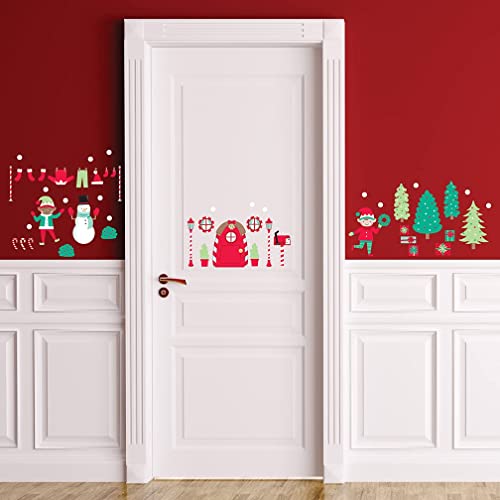 Vinilos Decorativos Navidad Casa de Elfos Papel miniatura 3