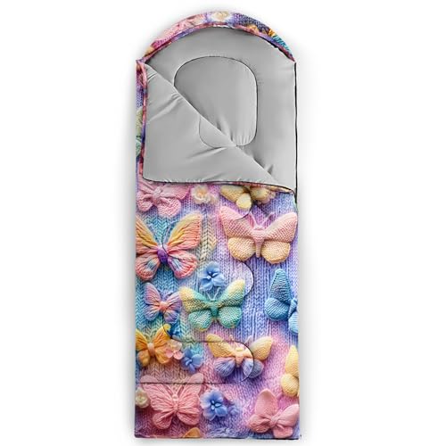 Image of QOOMO Ball Flower Camping Sleeping Bags,3 Season Warm & Cool Weather,Lightweight,Waterproof Sleeping Bags for Adults & Kids,Traveling,and Outdoors,Camping Gear Equipment