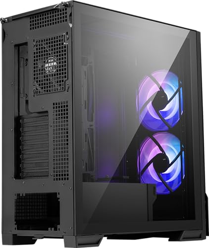 Image of MSI MPG Velox 300R Airflow PZ - Mid-Tower Gaming PC Case - Tempered Glass Side Panel - 2 x 160 mm Dual Layer Blades Fans - Liquid Cooling Support up to 360mm Radiator - Mesh Panel for Airflow