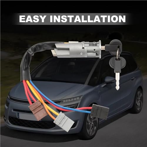 Kit interruptor de encendido 4162F4 con bombín de arranque para Fiat Scudo 6