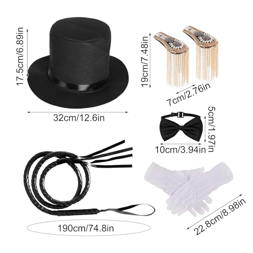 Ensemble chapeau haut-de-forme et accessoires pour fête à thème - 5