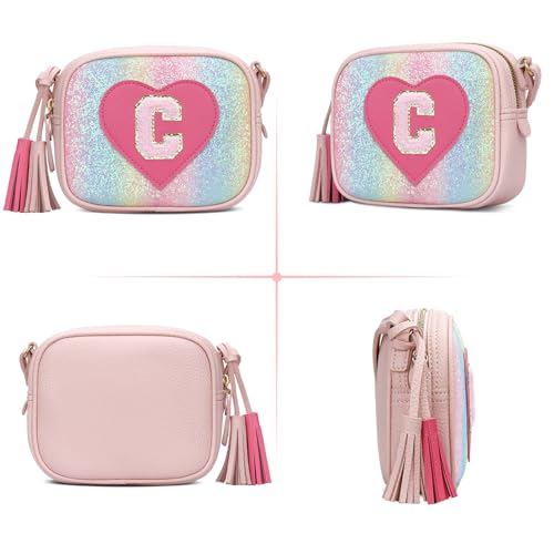 Image of KKXIU Birthday Gifts for Girls Initial Toddler Purse Cute Kids Crossbody Bag