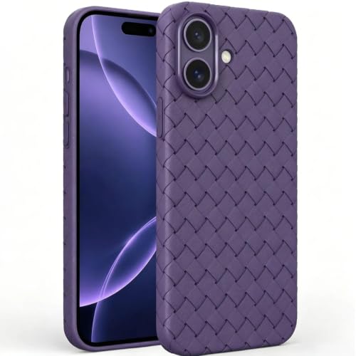 Coque tressée iPhone 17 violette antidérapante idéale pour le quotidien