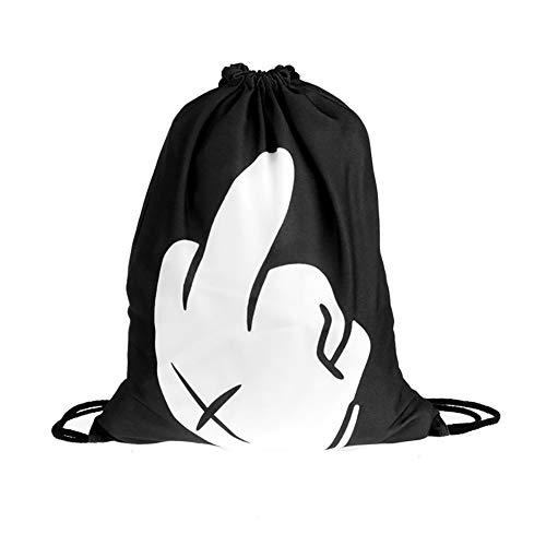 EisEyen Printed Storage Bag with Drawstring 3D Oxford Fabric Sport Street Hip Hop Shopping Design