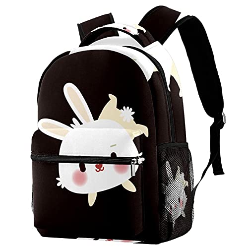 Sac à dos voyage lapin noir et porte-bouteille ergonomique
