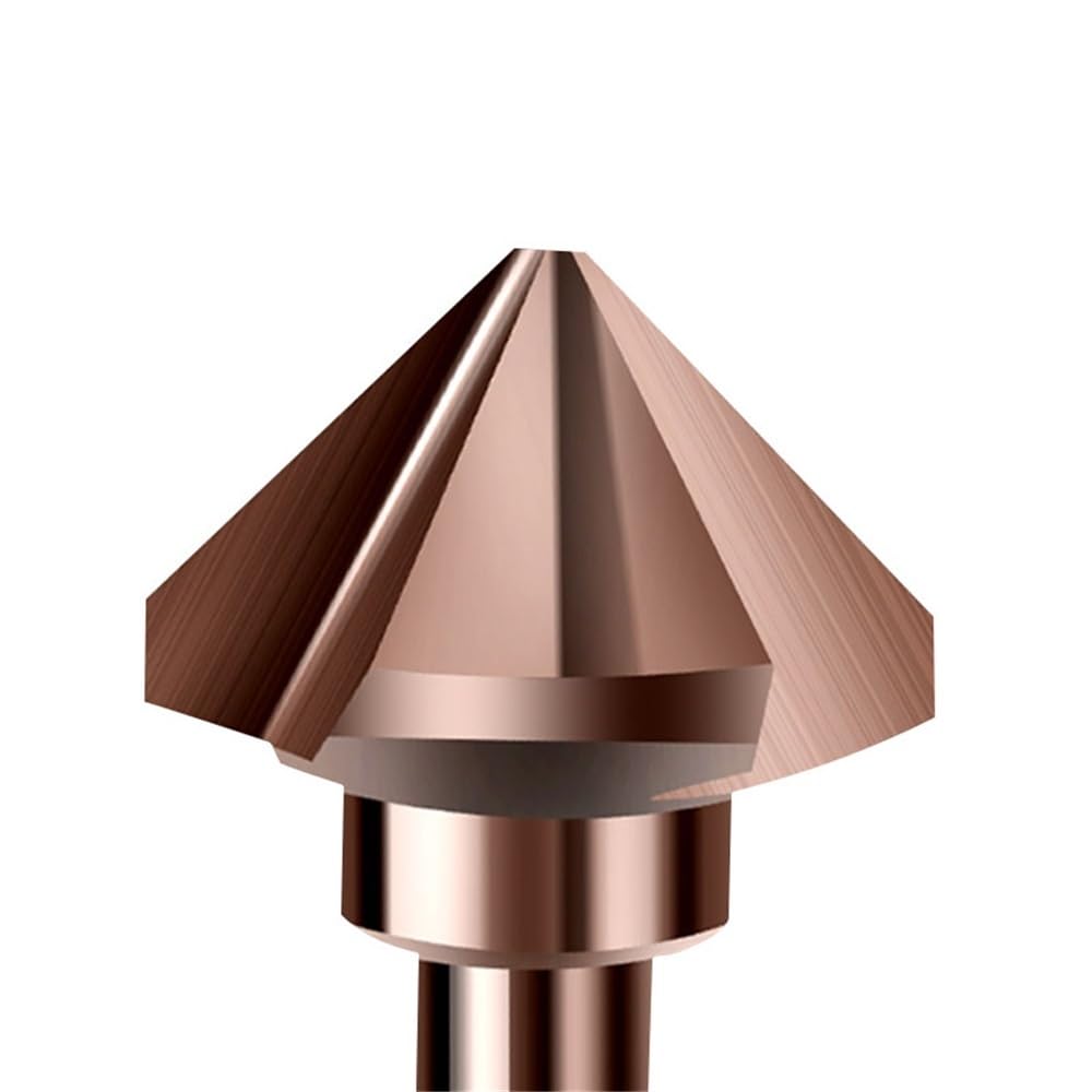 Foret d'alésage à fraise en Cobalt M35, fraise à chanfrein d'ébavurage 3 cannelures 90 °, foret for le travail des métaux en acier inoxydable 1 pièce(12.4mm)