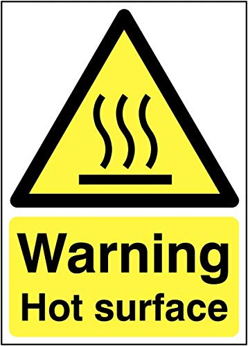 NEW CARTELLO SEGNALETICO INGLESE - Warning Hot