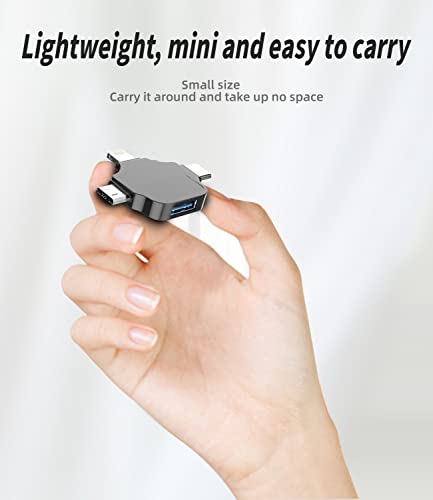 Lightning Male To Usb Female Adapter Otg Cable Compatible With Iphone Micro A Type C Android Thunderbolt3 Port Adaptador Connector Microusb Usbc Cell Phone Camera,2.0 Flash Drive,Mouse,Keyboard,Midi #TOP6