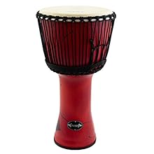 A weather-resistant synthetic shell makes it ideal for festivals and other outdoor activities Authentic rope tuning and goat skin head gives this drum an authentic look and feel Lightweight shell creates deep bass and crisp sharp high tones 11 inch p...