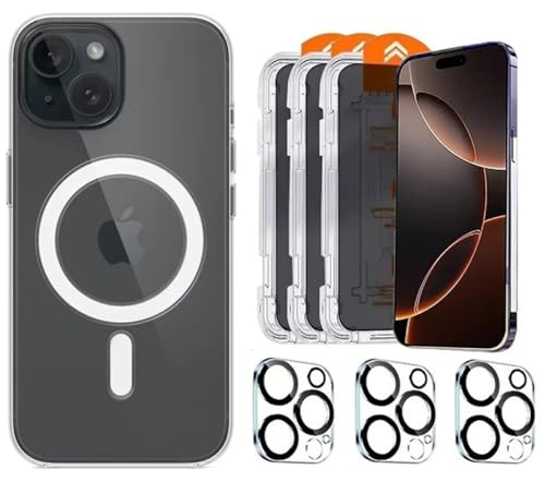 Kit 7 ARTICULOS Compatible para Apple iPhone 14 Pro MAX, 3X Protectores DE Cristal Templado PRIVACIDAD, 3X Protectores Camara Trasera, 1X Funda Transparente,Auto INSTALABLE.