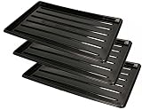 KOTARBAU® 3er Set Schuhabtropfschale 45x30 cm Schuhwanne Schwarz