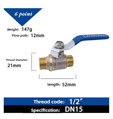 Vanne à boisseau sphérique DN8 robinet d'arrêt pour machine thermique d'huile - 3